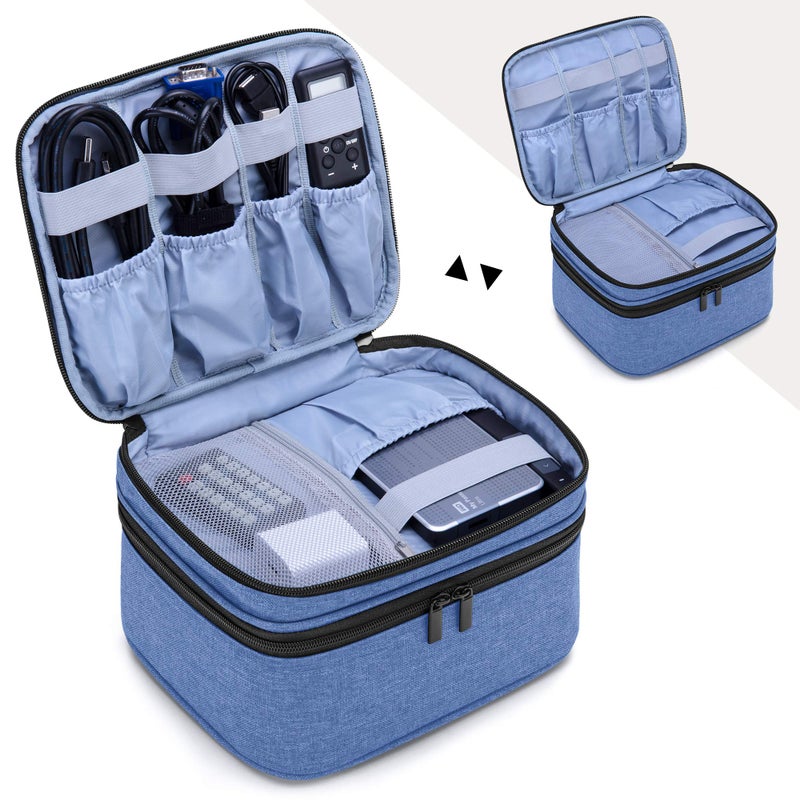LUXJA Carrying Bag Compatible with DR.J Mini Projector, Portable Case for Mini Projector and Accessories, Blue - Image 2